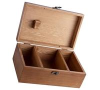 PRETYZOOM Caja Portaagujas de Madera Maciza Pequeña, Estuche Portátil para Costura Diseño Vintage de Diente de León, Organizador Práctico para Alfileres y Accesorios de Costura