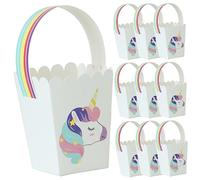 PRETYZOOM Cajas de Dulces de Papel Guardar Golosinas y Pequeños Objetos Diseño de Unicornio 25 Ligeras para Fiestas de Cumpleaños