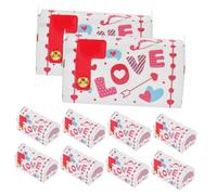 PRETYZOOM Cajas de Dulces para San Valentín Pequeñas, Caja de Obsequio en Papel Claro, Diseño Buzón Encantador, Resistentes, para Niños y Fiestas, Paquete de 10 Unidades
