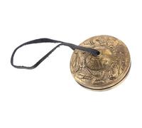 PRETYZOOM Campanas Tingsha de Latón para Dedos, Platillos de Mano Pequeños para Danza del Vientre, Instrumentos de Percusión Étnicos y Rituales, Campanas Espirituales para Meditación