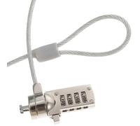 PRETYZOOM Candado Cable de Seguridad para Portátil 1,8 M Diámetro 3,5 Mm Combinación de 4 Dígitos, Cable Antirrobo Resistente Compatible Laptops y Estaciones de Acoplamiento