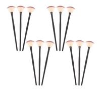 PRETYZOOM Cepillo Facial de Abanico Pequeño Negro 12 Piezas para Mascarilla y Cuidado Piel, Brocha Aplicadora de Cerdas Suaves para Uso Profesional y Doméstico en Belleza