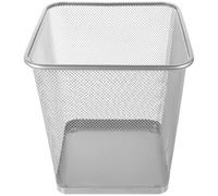 PRETYZOOM Cesto de Basura de Malla Cuadrado de Hierro para Oficina y Dormitorio, Reutilizable y Fácil de Limpiar Diseño Simple y Creativo en Color Plata