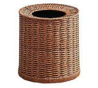 PRETYZOOM Cesto de Basura de Ratán, Cesta de Basura de Mimbre, 12 L, Doble Capa, sin Tapa, Ratán, Hierro y Pp, Reducción de Olores, para Baño y Casa de Huéspedes