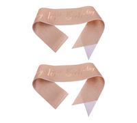 PRETYZOOM Cinturón para Cumpleaños Número 18 para Niñas, 2 Piezas, Color Oro Rosa, Banda de Fiesta Decorativa Texto Es 18 Cumpleaños , Accesorio para Celebración y Recuerdo