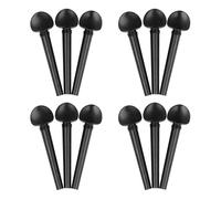PRETYZOOM Clavijas de Afinación Negras para Oud 12 Piezas de Ébano Incrustación de Ojo de Pescado, Accesorios Prácticos y Resistentes para Instrumentos Musicales, Suministros para Oud