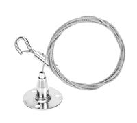 PRETYZOOM Código para Colgar Cables de Acero Gancho y Seguro 2 Metros, Perchas de Cable de Acero Inoxidable para Lámparas Colgantes de Techo, Carteles y Cuadros, Colgador Resistente