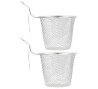 PRETYZOOM Colador de Alimentos para Olla Caliente de Acero Inoxidable 304 Juego de 2 Piezas Malla Fina para Filtrar y Freír Utensilios de Cocina para Hogar y Restaurante
