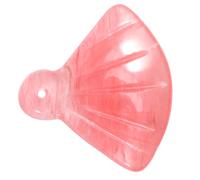PRETYZOOM Colgante Pieza Única en Forma de Abanico de Jade Rojo Natural Grabado, Accesorio Retro para Hacer y Pulseras para Adultos