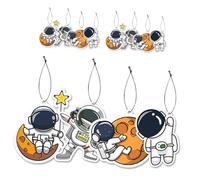 PRETYZOOM Colgantes de Astronautas para Coche 12piezas Aromaterapia Refrescante Papel Ligero Accesorios para Espejos Retrovisores Decoración Interior para Oficina y Descanso