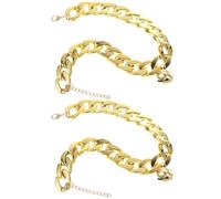 PRETYZOOM Collar de Dorado Pack de 2 Piezas Campana Accesorio Reutilizable para Proteger el Cuello Cadena de Oro para Perros Medianos y