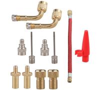 PRETYZOOM Conector de Inflado de Neumáticos para Coche, Motocicleta y Bicicleta, Juego de 12 Piezas, Adaptador de Entrada de Aire Portátil, Accesorios para Inflador de Ruedas, Cabezal