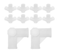 PRETYZOOM Conector de Plástico Blanco para Armario y Zapatero, Acoplador en T de 3 Vías de 16mm para Optimizar Espacio y Montaje sin Herramientas, Paquete de 20 Piezas