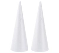 PRETYZOOM Cono De Espuma Para Manualidades Conos De Árbol De Navidad Conos De Espuma Blanca Forma De Bola De Espuma Para Modelado Accesorio Para Arreglo Floral 2 Uds. (32X12cm)