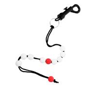 PRETYZOOM Contador de Golpes de Golf Portátil Cadena Roja y Blanca Marcador Manual Ligero de Plástico y Tela para Puntuación Golf Accesorio Práctico para Jugadores