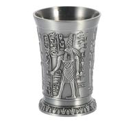 PRETYZOOM Copa de Vino Añejo Estilo Egipcio Antiguo de Aleación de Zinc, Vaso para Licor Vintage Decorativo para Fiestas y Hogar, Vaso Pequeño Retro 1 Unidad
