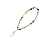 PRETYZOOM Cordón para Teléfono Cuentas Decorativas Correa para Teléfono de Muñeca Estilo Bohemio Cuentas Acrílicas Multicolor y Diseño de Ojo Longitud Exterior Aprox 32 CM Cuerda