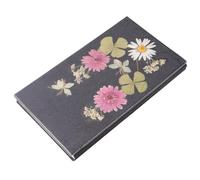 PRETYZOOM Cuaderno Diario de Flores Secas Diseño Creativo, Tapa Negra Tamaño A5, Bloc de Notas de Escritura para Hogar, Escuela y Oficina, Adecuado para Apuntes y Dibujo
