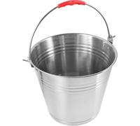 PRETYZOOM Cubo de Agua para Caballos Cubo de Alimentación para Caballos de Acero Inoxidable 8l Plata Portátil y Potros en Establo y Pesca