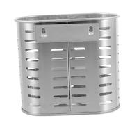 PRETYZOOM Cubo de Almacenamiento de Vajilla de 304 Acero Inoxidable, Contenedor de Drenaje para Cubiertos y Palillos, Soporte Versátil para Utensilios de Cocina, Diseño Abierto para Cocina