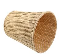 PRETYZOOM Cubo de Basura de Ratán Tejido Beige para Cocina y Hogar | Hierro y Cuerda de Papel, Estilo Rústico Natural, Fácil de Llevar, para Juguetes y Mandos Estilo Aleatorio
