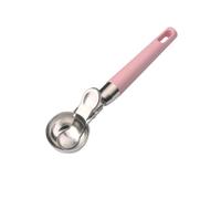 PRETYZOOM cuchara para helado de acero inoxidable bola de helado con bola de sandía cucharada de postre bola de hielo ice cream scoop galletas cuchara de helado fabricante de albóndigas rosa