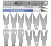 PRETYZOOM Cuchillas de Precisión para Manualidades Mango Ergonómico Antideslizante y Repuestos, Juego Completo para Scrapbooking y Proyectos de Bricolaje