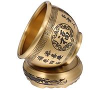PRETYZOOM Cuenco de Latón Dorado con Base Estable para Decoración Vintage en Oficina y Hogar, Escultura Feng Shui de Fortuna y Prosperidad Elegante y Tradicional