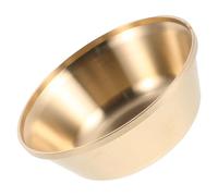 PRETYZOOM Cuenco Decorativo Portátil Diseño Tibetano Artesanal de Cobre Dorado Resistente Oxidación para Meditación y Yoga para Budista