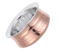 PRETYZOOM Cuenco Dorado de Aleación Resistente a Altas Temperaturas para Servir Arroz Cocido y Curry en Comidas Diarias y Fiestas Diseño Elegante Martillado