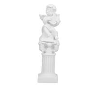 PRETYZOOM de Ángel Vintage Pequeña con Columna Romana Estatua de Resina Ligera y Portátil y Hogar con Estilo Artístico Adecuada para Adorno en Bodas