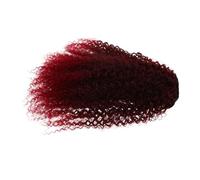 PRETYZOOM De Caballo Afro Rizada Con Clip Postizo De De Caballo Con Clip De Garra Cabello Humano Con Cordón