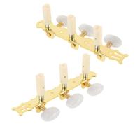 PRETYZOOM de guitarra acústica de metal chapadas en oro con cabezas de acrílico, triple botón, para guitarristas que necesitan cambios rápidos de cuerdas y calidad de sonido óptima