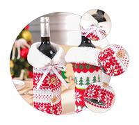 PRETYZOOM Decoración De Botella De Vino Funda Navideña Manual Práctica y Duradera