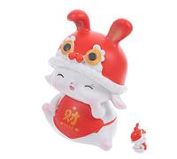 PRETYZOOM Decoración De Coche Figura De Conejo De Resina Adornos De Conejos Animados