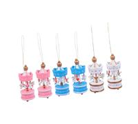 PRETYZOOM Decoración del Hogar 6 Mini Adornos De Tiovivo Navideños Recuerdos Creativos para Amigos y Familiares