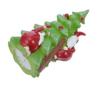 PRETYZOOM Decoración Navideña Luminosa De Resina Figurita De Papá Noel Trepando Árbol Adorno Iluminado para Interiores De Hogar