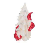 PRETYZOOM Decoración Navideña para Estantes Mini Árbol De Mesa Iluminado Figurita De Papá Noel De Resina Decoración Navideña Luminosa para Espacios Pequeños Detalle para Fiestas