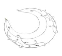 PRETYZOOM Diadema Barroca de Tres Capas Aro de Diosa Blanca Tocado Vintage DIY para Manualidades y Accesorios Cabello de Mujer Adecuado para Bodas Disfraces y Trajes Tradicionales Chinos