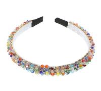 PRETYZOOM Diadema De Gemas De Imitación Para Mujer 1 Unidad Tamaño Único Adornada Colorida Para Bodas Fiestas y Graduaciones Accesorios Cabello