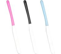 PRETYZOOM Espátula Mezcladora de Cosméticos 3 Piezas Acero Inoxidable para Maquillaje Profesional, Paleta de Mezcla Multifuncional para Bases Líquidas y Pigmentos, Herramienta para Arte
