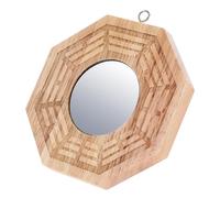 PRETYZOOM Espejo Bagua De Madera Espejo Convexo Artículos Espirituales s De Pared Decorativo Vintage Redondo Decorativo De Pared s Pequeños