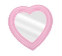 PRETYZOOM Espejo de Maquillaje en Forma de Corazón Pequeño, Doble Uso para Pared y Escritorio, Material Plástico, Color Rosa, Ligero y Compacto, Adecuado para Tocador y Obsequio Romántico