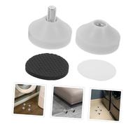 PRETYZOOM Estabilizadores para Cabecero de Cama de Plástico Blanco Mecanismo Antivuelco y Función Antivibración para Muebles, 4 Piezas para Evitar Ruidos