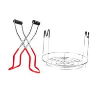 PRETYZOOM Estante para Conservas 304 Acero Inoxidable 12 Pulgadas Juego de 2 Pinzas para Tarros Elevador de Conservas Herramienta de Cocina