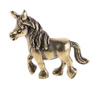PRETYZOOM Estatua Adorno Decorativo de Metal Vintage de Unicornio de Latón con Diseño Retro para Decoración del Hogar para Sala y Escritorio