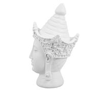 PRETYZOOM Estatua de Buda de Resina Blanca para Decoración Escultura Espiritual de del Asiático para Salas Escritorios y Estantes