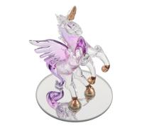 PRETYZOOM Estatua de Unicornio de Cristal con Alas Escultura Decorativa de Fantasía para Hogar Diseño Elegante y Detallado para Sala o Dormitorio