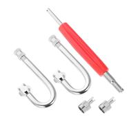 PRETYZOOM Extensor de Válvula de Neumático en Cobre Varilla Acodada para Inflado en Espacios Reducidos Compatible Bicicletas Motocicletas y Autocaravanas Adaptador para Inflado Fácil y