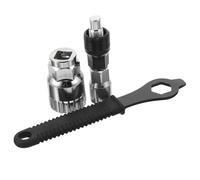 PRETYZOOM Extractor de Bielas para Bicicleta, Kit de Herramientas de Acero | Compatible Pedalier y Modelos Variados, Uso en Reparación y Mantenimiento, Negro, Sencilla